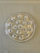 5" Clear Glass 16 Hole Flower Frog