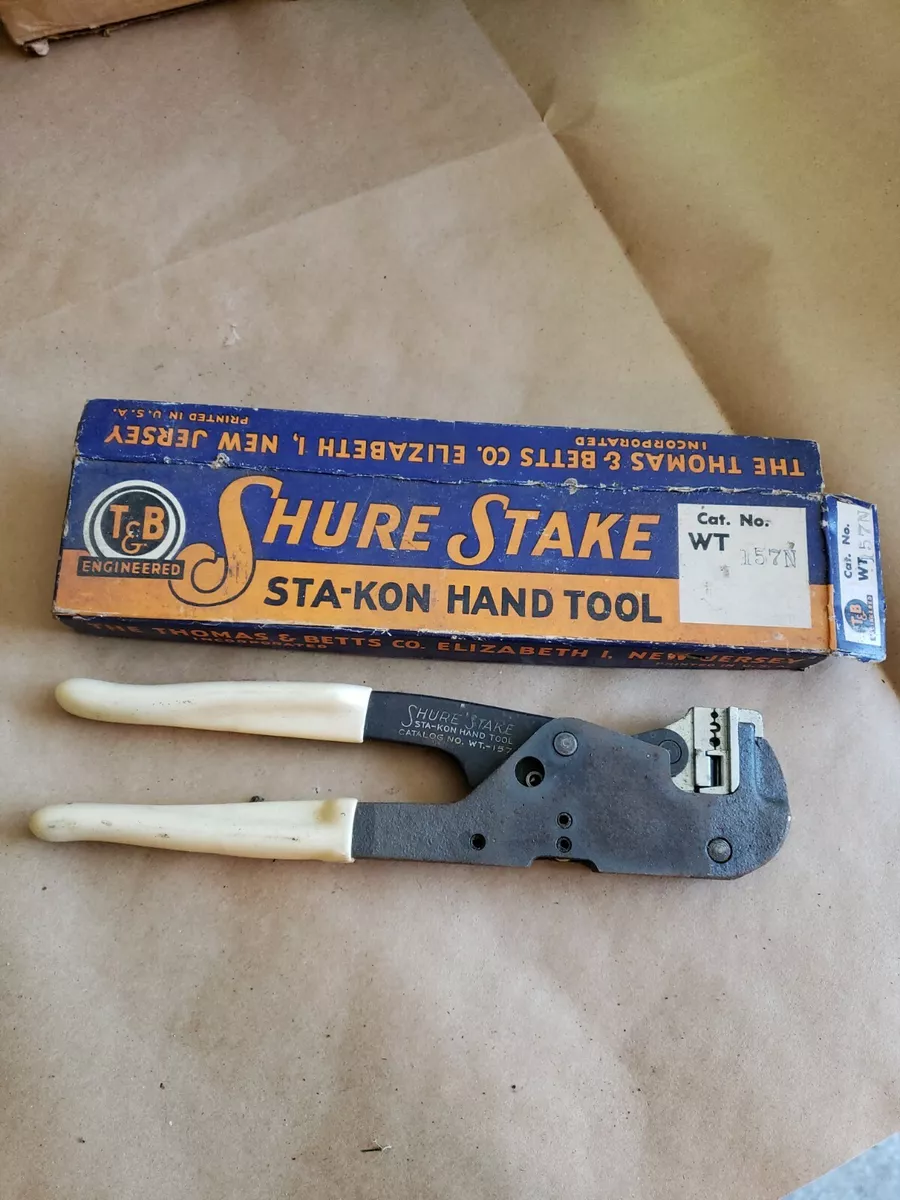 SHURE STAKE STA KON HAND TOOL CRIMPER NO. WT. 157N W CAL STICKER