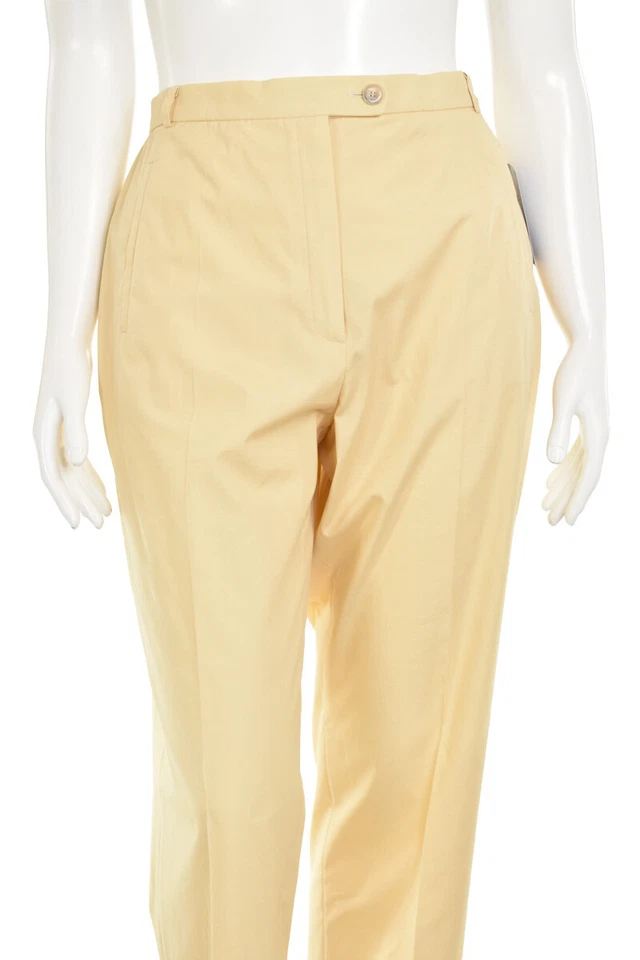 Pantalones para mujer Escada Sport Cappuccino popelina algodón talla 44 DE/14 EE. UU. Foto 3 de 4