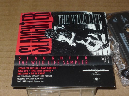 SLAUGHTER sampler PROMO cassette tape NEVER SOLD IN STORES hair metal GLAM - Picture 3 of 4