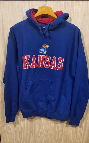 Vintage KU Kansas Jayhawks S Hoodie (J. America) Oldvarsity Brand 2XL.