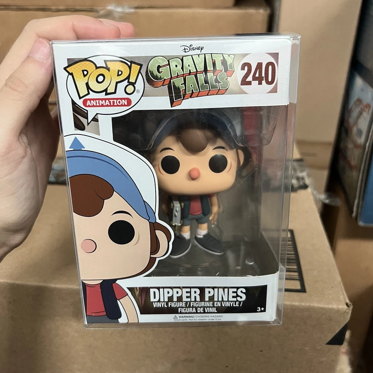 Funko Pop! Falls Dipper Pines #240- W/Pop Protector | eBay