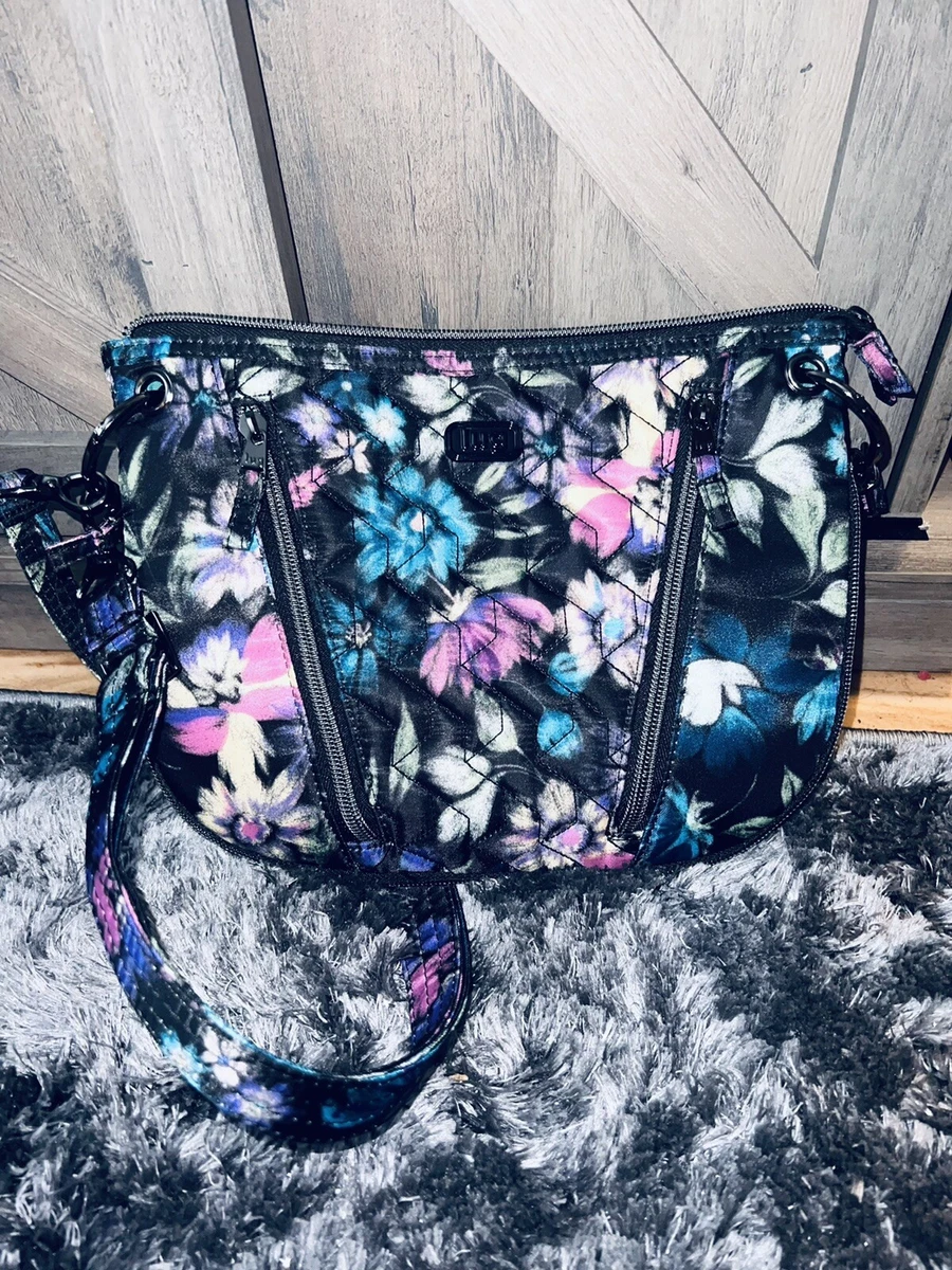 Lug Swivel Convertible Crossbody Bag in Bloom Black