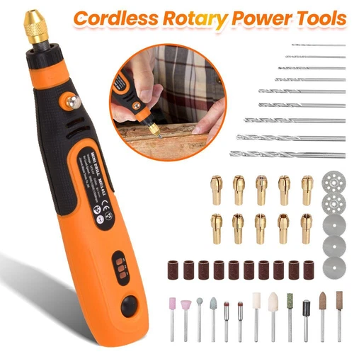 46PCS USB Cordless Electric Mini Drill Grinder Polishing Pen Rotary Tool Kit Set - Picture 1 of 11