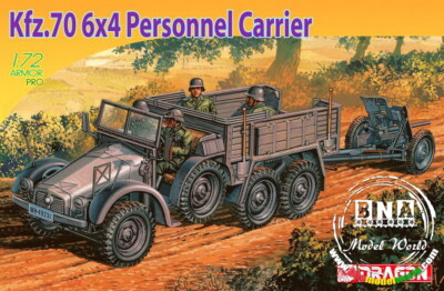 Dragon Model kit 1/72 Kfz.70 6x4 Personnel Carrier + 3.7cm PaK 35/36