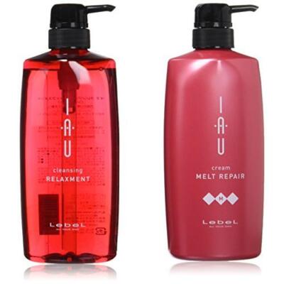 LebeL IAU Cleansing Relaxment Shampoo 600ml & Cream Melt Repair Treatment 600ml