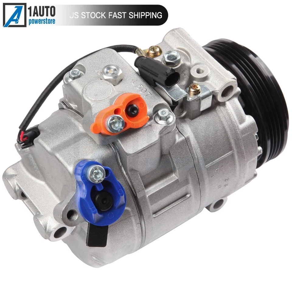 A/C AC Compressor With Clutch For 2002-2010 BMW 550i GT xDrive 650i 760Li 750Li - Image 3 of 4
