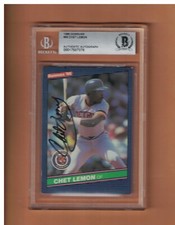 Chet Lemon AUTOGRAPHED 1986 DONRUSS BASEBALL CARD SIGNED DETROIT TIGERS BECKETT