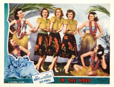 ABBOTT & COSTELLO With THE ANDREWS SISTERS For IN THE NAVY 11x14 LC Print 1941