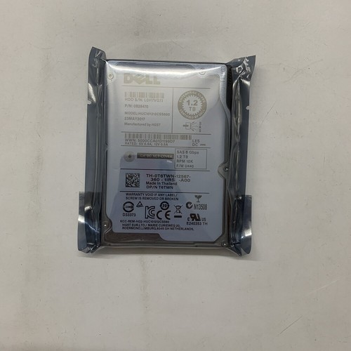 Dell 1.2TB 6G 10K 2.5" SAS 0T6TWN T6TWN HUC101212CSS600 HDD Hard Drive w Tray - Picture 3 of 6