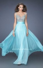 La Femme Prom Dress Formal Evening Gown 19694 Light Mint Size 0