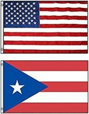 3x5 USA American Flag Puerto Rico Friendship Flag 3' x 5' WHOLESALE LOT Flags