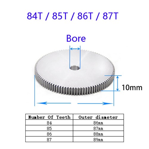 Modulu 1 Spur Gear & Gear Racks 12-150 Tooth 45# Carbon Steel Transmission Gear - Picture 84 of 112