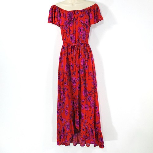 B O G Collective/ Band of Gypsies Maxi Dress Sz S Ruffle Hem Stretch Waist NWT - Picture 10 of 14