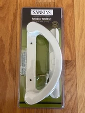 Sliding Patio Door Handle Pull Set with Mortise Lock, Full Replacement White NEW