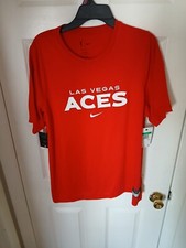 Nike Dri-Fit T-Shirt Womens XL-TALL Red Las Vegas Aces Basketball CV3530-657 N96