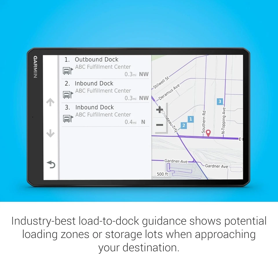 Garmin dezl OTR1000 10" GPS Truck Navigator, Custom Routing, Load-to-Dock Guide - Image 4 of 4