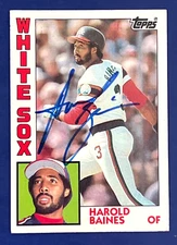 Harold Baines Signed 1984 Topps Baseball Card #434 H.O.F. JSA AU74994