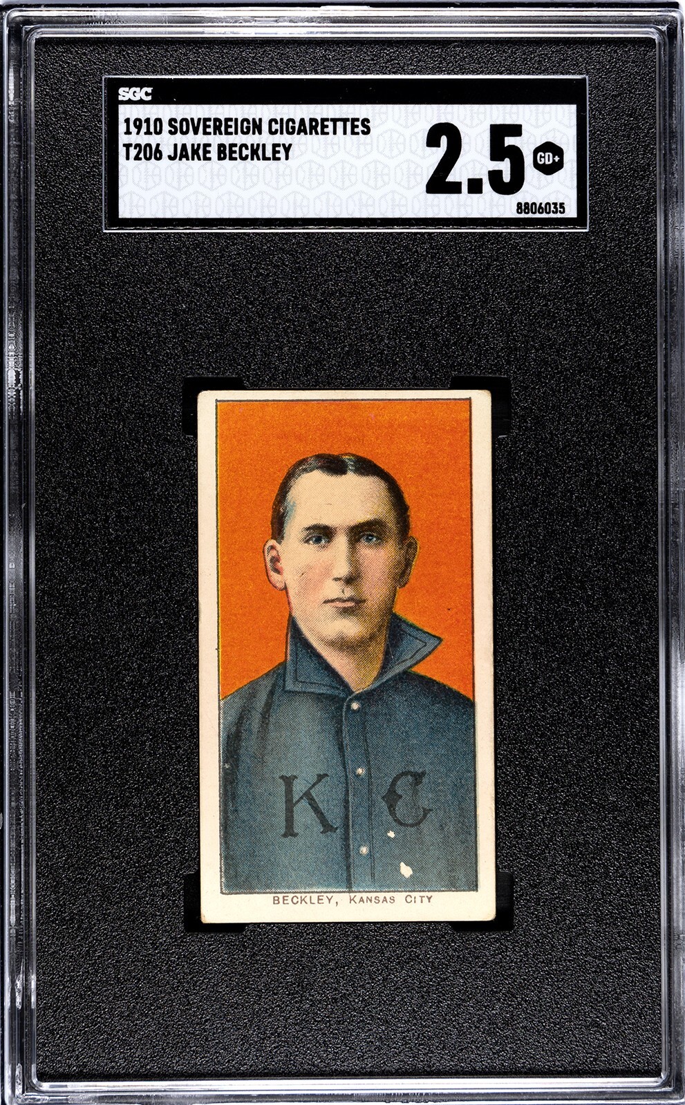 1909-11 T206 -  Jake Beckley RC HOF - SGC 2.5 - 34 Sovereign Back of 70 at  PSA