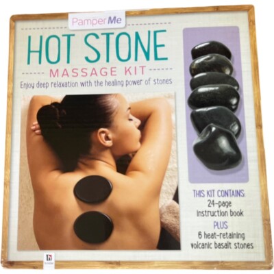 HINKLER PAMPER ME 6 HOT STONES MASSAGE KIT 24 PAGE INSTRUCTION BOOK NEW IN BOX