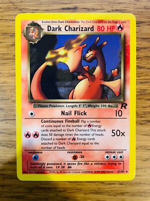 ポケモンカードゲーム　Dark Charizard 英語版 Pokemon - Dark Charizard - 4/82 - Holofoil Rare! - Team Rocket