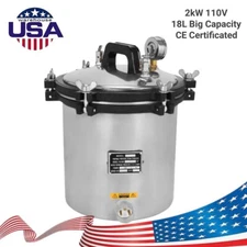 Steam Autoclave Sterilizer 18L High Pressure Uperization Eqpt. Tattoo Dental Lab