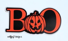 CRAFTECAFE HALLOWEEN KID TITLE premade paper piecing scrapbook diecut piece PAGE