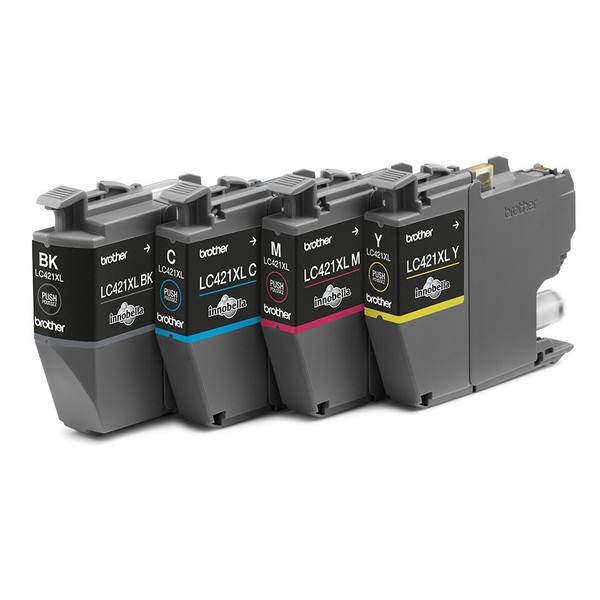 Brother Tintenpatrone LC-421XLVAL Multipack (Schwarz, Magenta, Cyan, Gelb) NEU-image