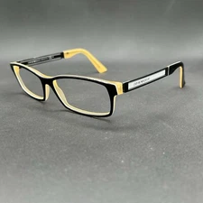 Emporio Armani EA9767 O8O Eyeglasses Frame Black Tan Italy 55-15-140 Used