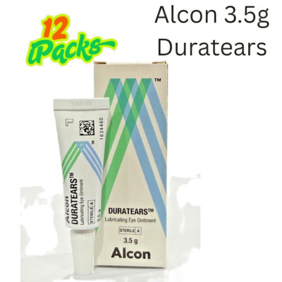 Alcon Duratears Naturale Sterile Gleitmittel Augen Salbe 3,5g - 12 Packungen