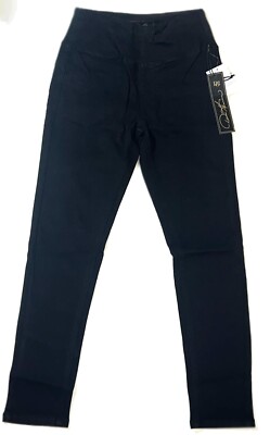 DG2 By Diane Gilman Black Stretch Suddenly Slim Skinny Denim Jeans Pants S NEW