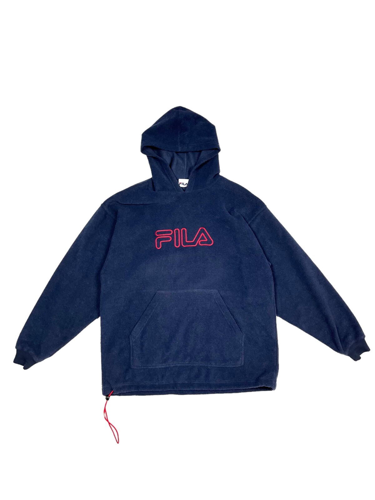 FILA Felpa con cappuccio vintage anni '90 in pile grande logo made in USA US XL EU 56 4