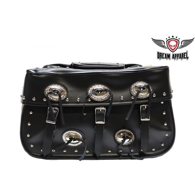 Old School Motorcycle Saddlebag With Studs eBay