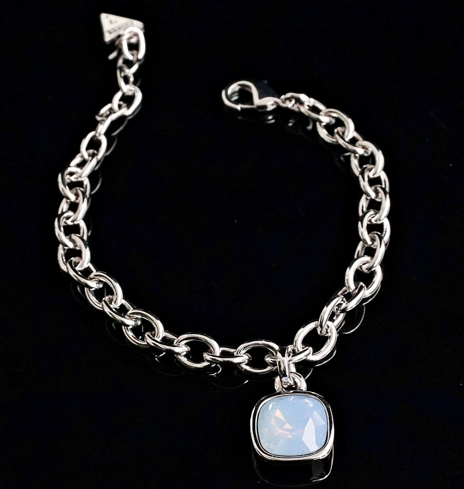 guess ubb61053 armreif armband Armschmuck farbe silber kristall blau neu - Bild 4 von 4