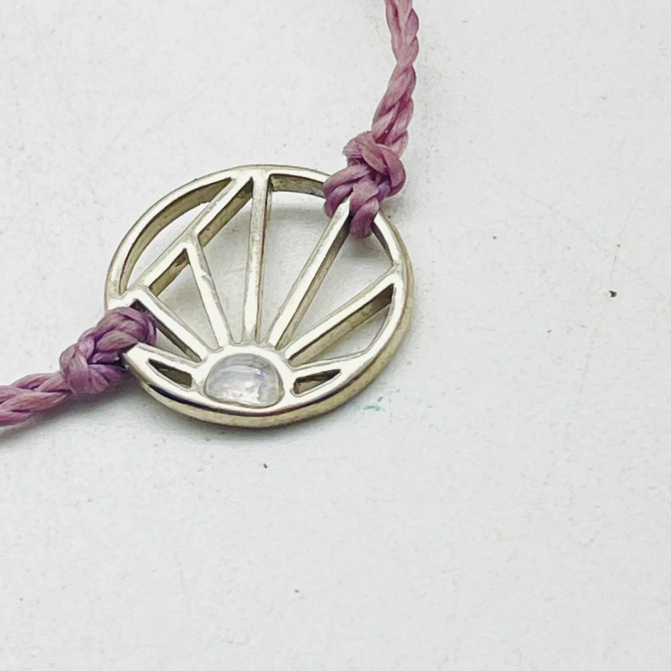 PURA VID电压范围紫色香巴拉手链银色太阳光小饰品海滩沿海岛 — 第 2/4 张图片