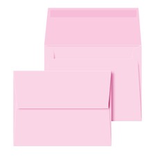 A2 Envelopes, 4 3/8" x 5 3/4", Ultra Pink, Square Flap, 24w 90gsm , 25 per Pack