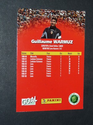 Carte de Guillaume warmuz signé autographe - Collection