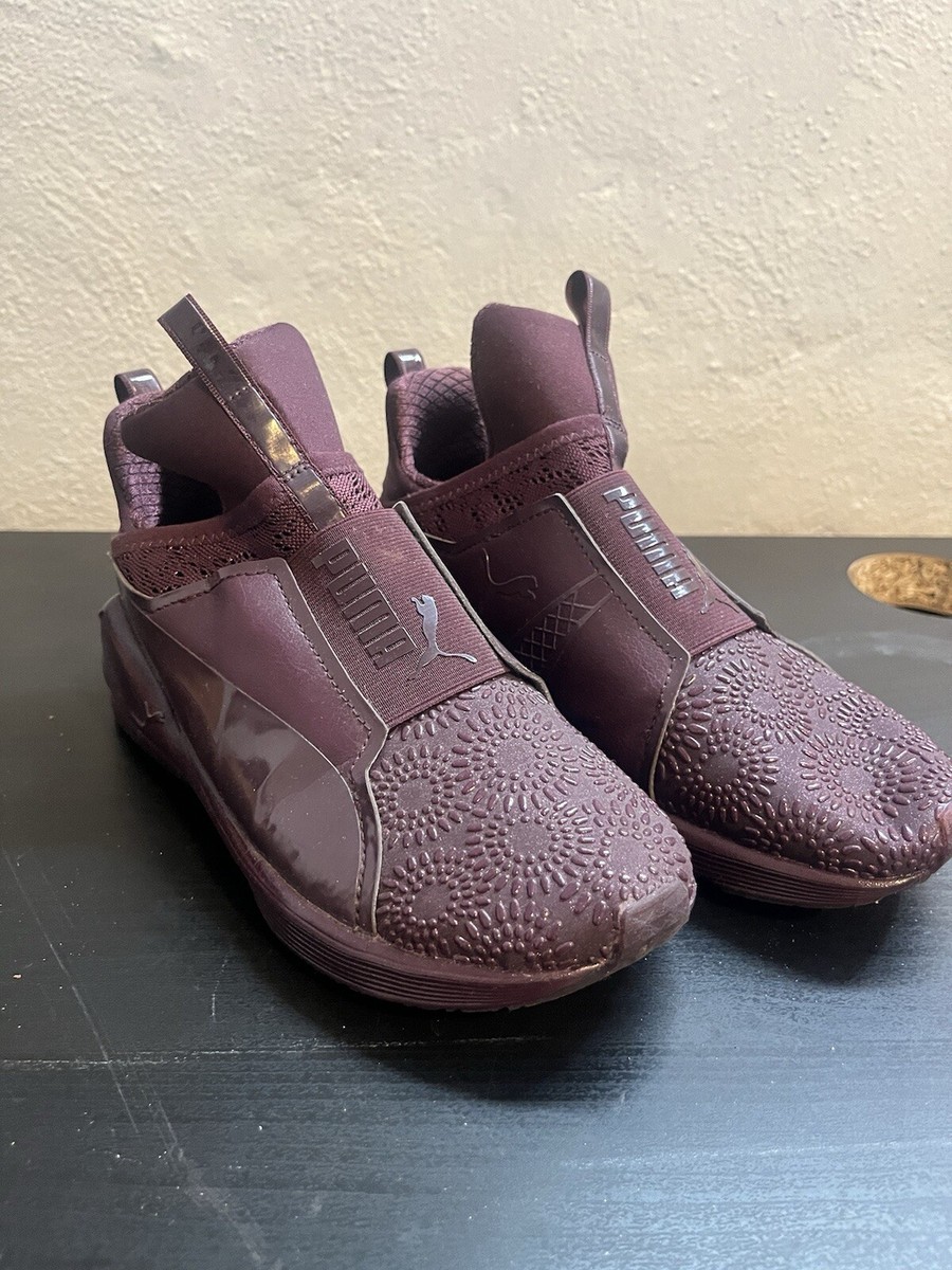 Sneakers Puma Fierce Kylie Jenner Puma Creepers Puma Womens Fierce KRM  Sneakers High Top Burgundy Trainers