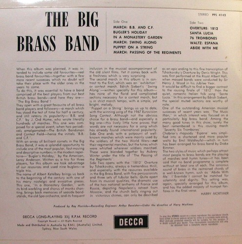 THE BIG BRASS BAND Phase 4 Stereo - LP SirH70 - Picture 2 of 3