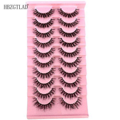New 10Pairs 3D Lashes Mink Fluffy Natural False Eyelashes Wispy Clear Band Strip - Picture 15 of 27