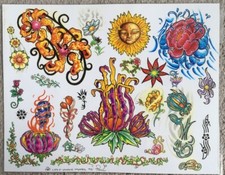 Tattoo Studio Shop Flash Single Psychedelic Trip Acid Shroom 11" X 14" Print