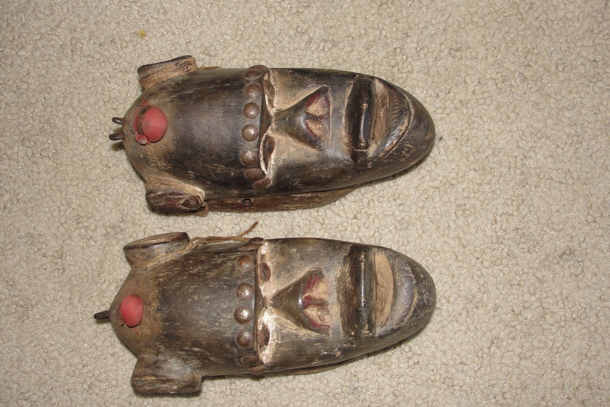 Old Ancient African Tribal Dan Monkey Passport Mask Africa Baule