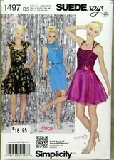 SIMPLICITY PATTERN 1497  DRESSES MISSES/MISS PETITE SIZES 4 6 8 10 12 UNCUT