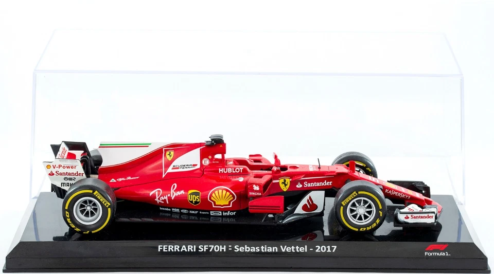 Ferrari SF70H Sebastian Vettel 2017 Modellino Scala 1:24 Formula 1 F1 Numero 5 - Immagine 2 di 4