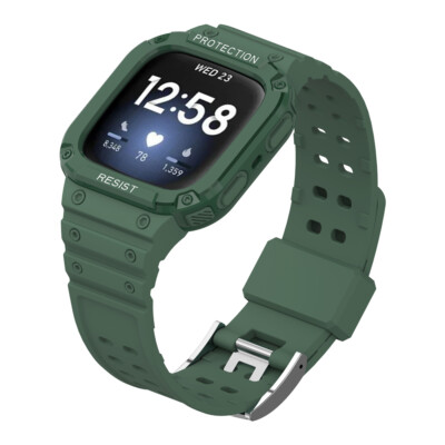 Cinturino Per Fitbit Versa 3 / Fitbit Sense / Versa 2 / Versa Lite Versa Con Custodia Tpu Robusta Cover Protettiva Wristband - Foto 10