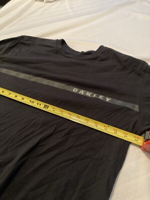 Vintage Oakley Software T Shirt Black Mens Size Large Faded Y2K 2