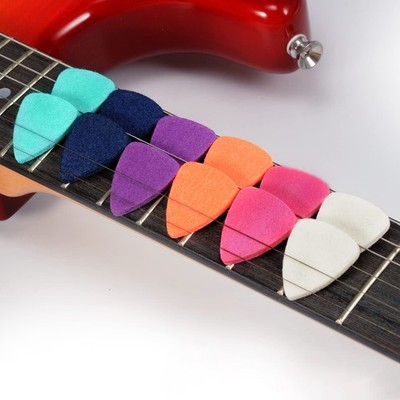 Ukulele Picks - 12 Pack Felt Uke for Acoustic, 3.0mm, 12Pack