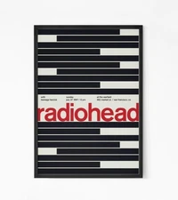 Radiohead 1997 San Francisco Concert Poster 24x36 – Vintage Music Wall Art
