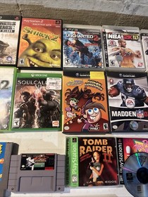 Huge Untested Video Game Lot 35+: Resident Evil 4 PS2 CIB Yoshi Cookie NES