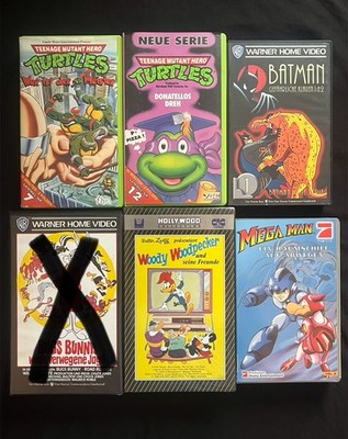 ZEICHENTRICK / CARTOON KLASSIKER - VHS - 5 STÜCK - BUGS BUNNY - TURTLES - BATMAN